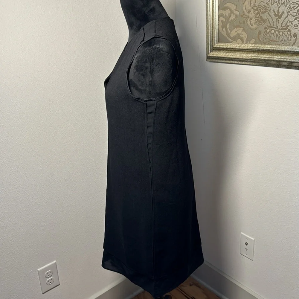 CARMEN Carmen Marc Valvo little black‎ dress sleeveless shift dress Sz S